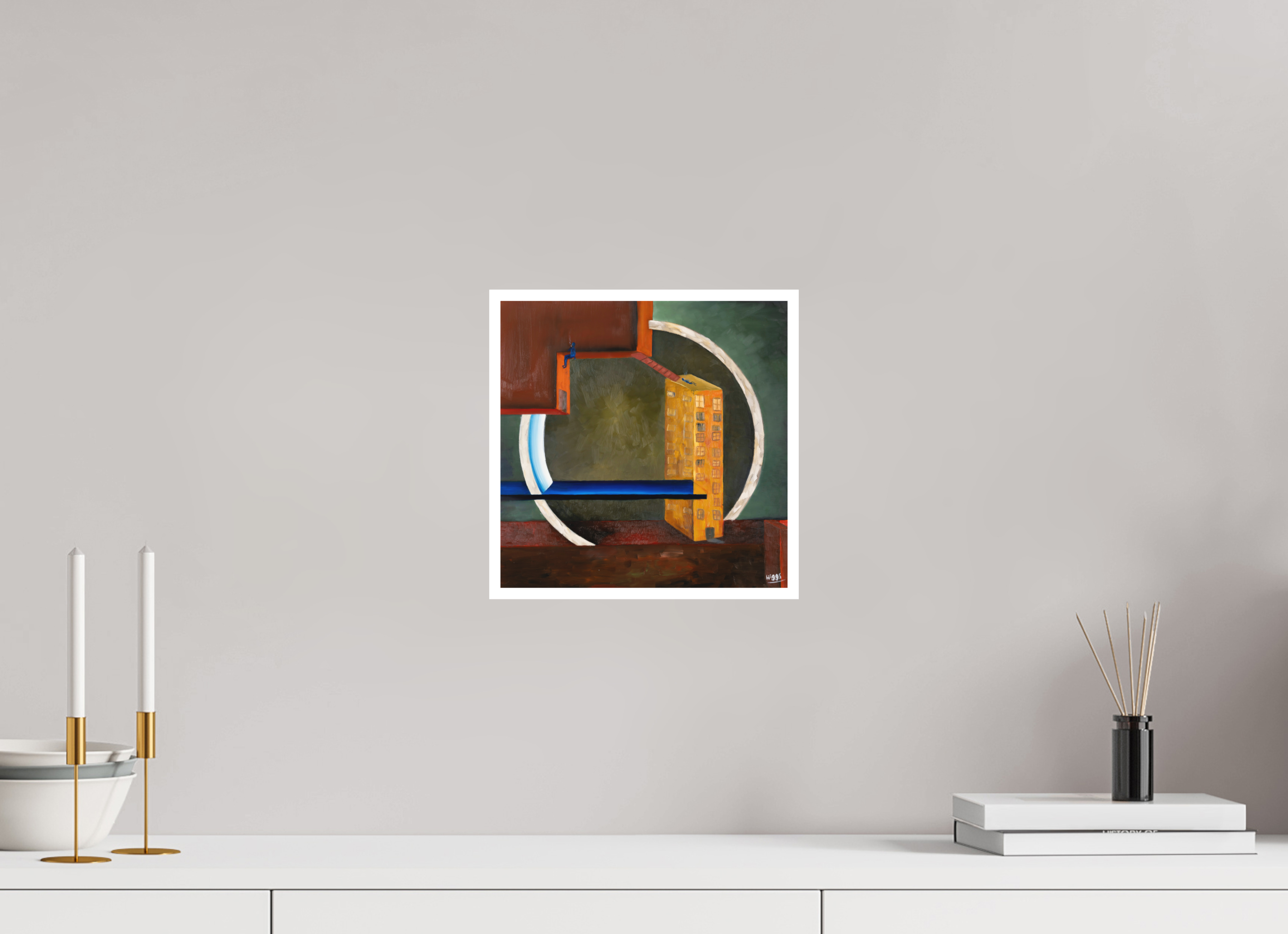 10 x 10″, Print option 1 The Lovers Way Station