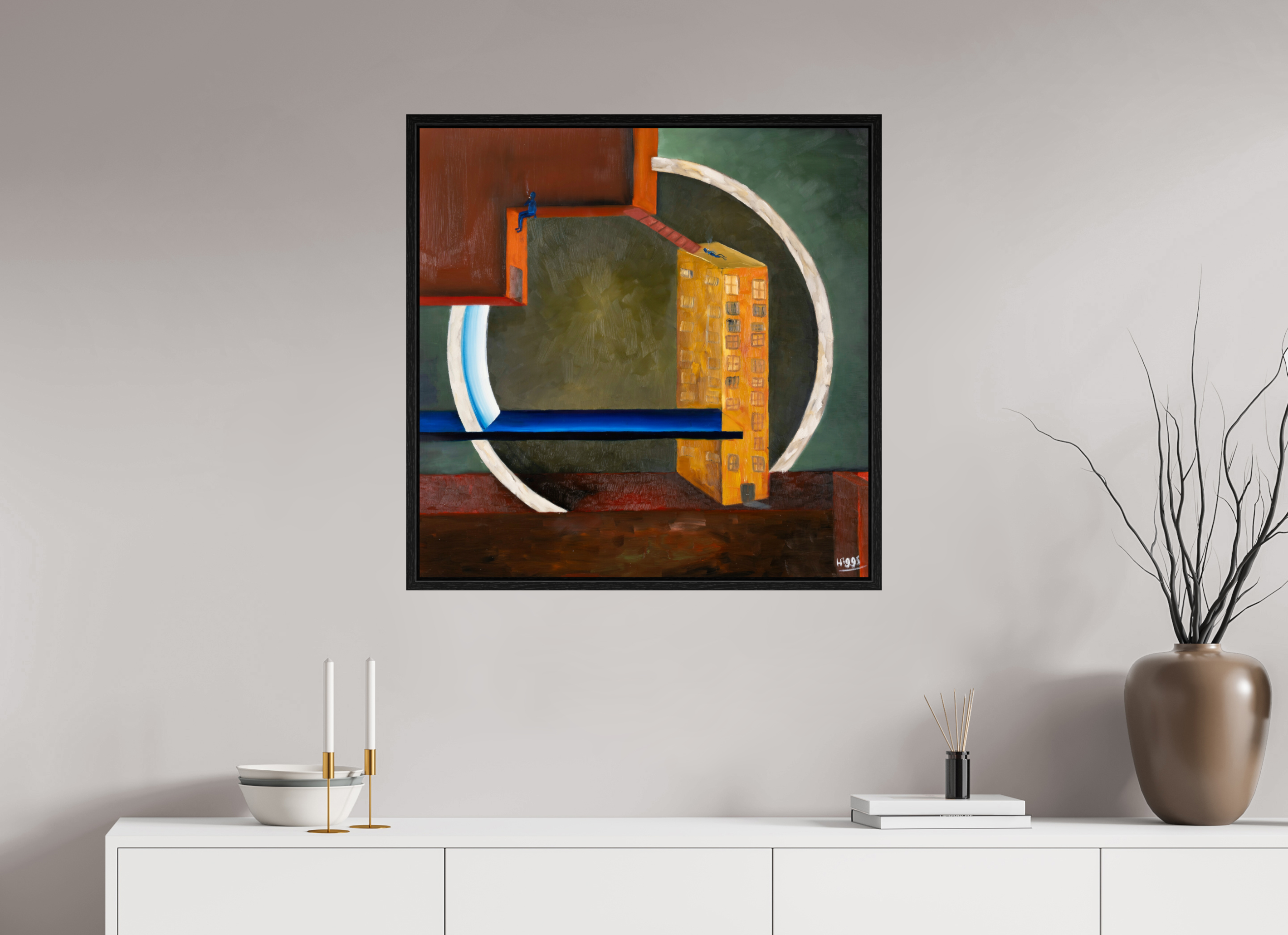 30 x 30″, Floater Frame The Lovers Way Station